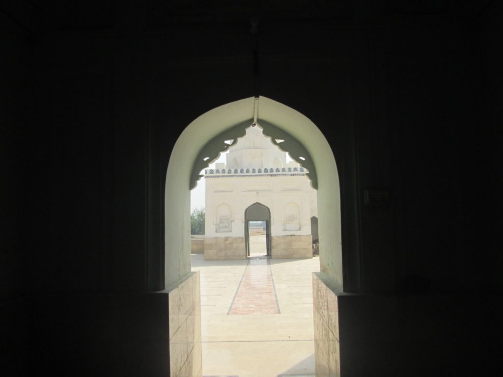 View of main entrance from prayer hall central entrance