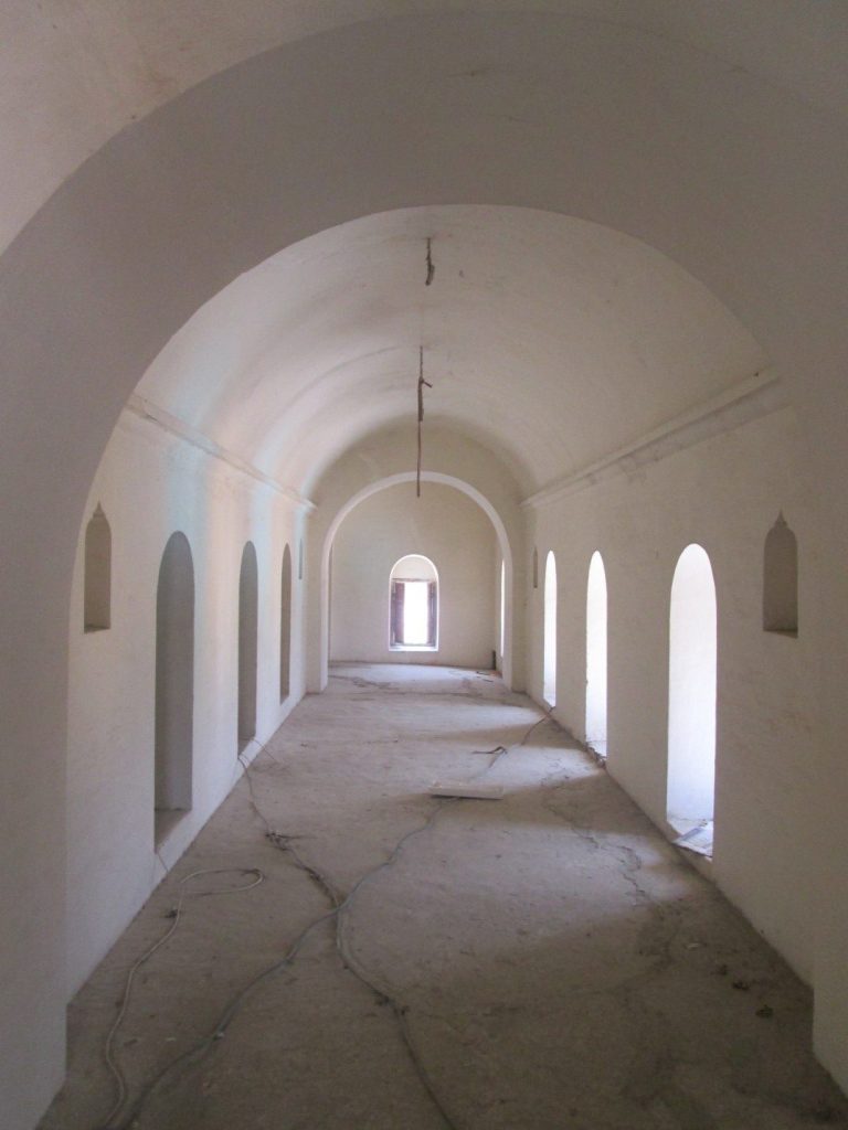 White-washed First Floor Hallway of Darbar Sahib Halani